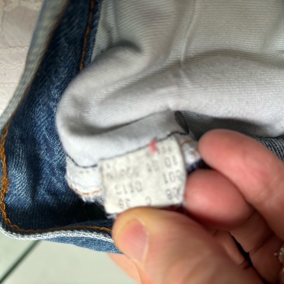 Vtg 80s Levi’s 501 Fly Button Red Tab Denim Jeans 36  Usa Made 501-0115 AS IS - Picture 4 of 16